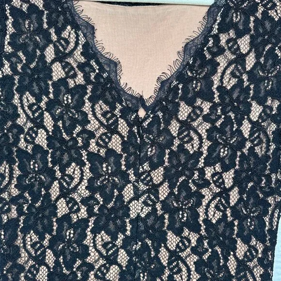 Aritzia Babaton | Women's Lace Mini Dress Black Size 4 - Picture 7 of 10